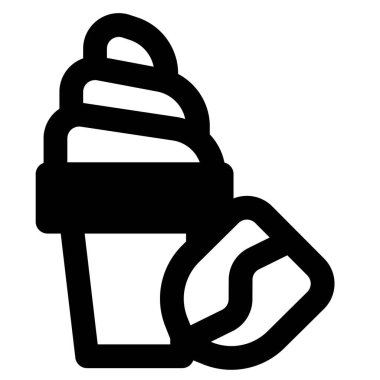 Creamy soft serve with walnut flavoring