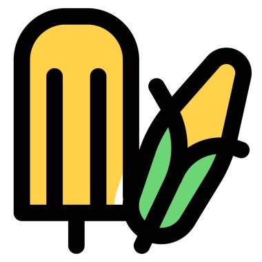 Popular delicious ice pop with corn.