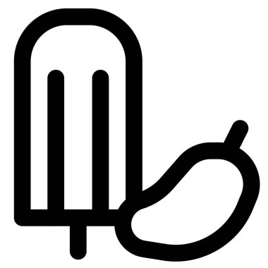 Tasty frozen mango flavored ice pop.