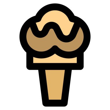 Chocolaty ice cream scoop served.