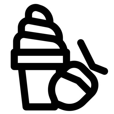 Healthy coconut served with delicious softy.