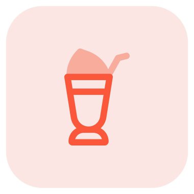 Closeup of delicious ice cream float.