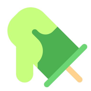 Creamy ice cream topped with a stick.