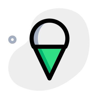 Perfect yummy ice scoop in cone.