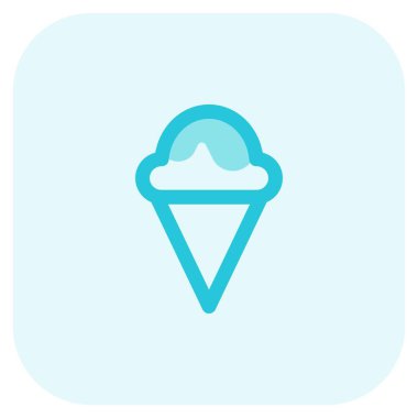 Mouth watering chocolaty waffle cone.