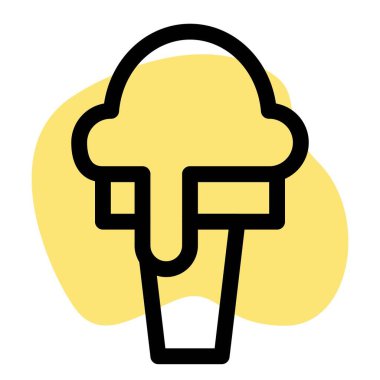 Yummy chocolate ice cream in cone