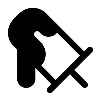 Creamy ice cream topped with a stick.