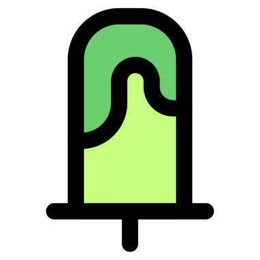 Icey gelato with cream dripping off