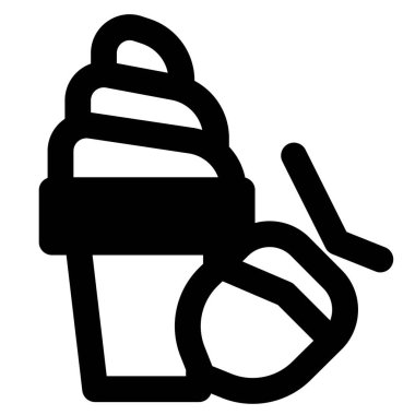 Healthy coconut served with delicious softy.