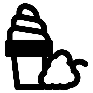 Raspberry gelato served in waffle cup