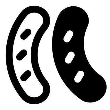 Yummy grilled hot sausages ready to serve.