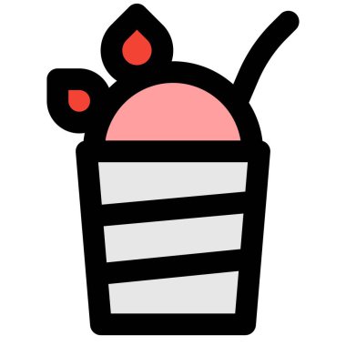 Rich blueberry ice cream parfait.