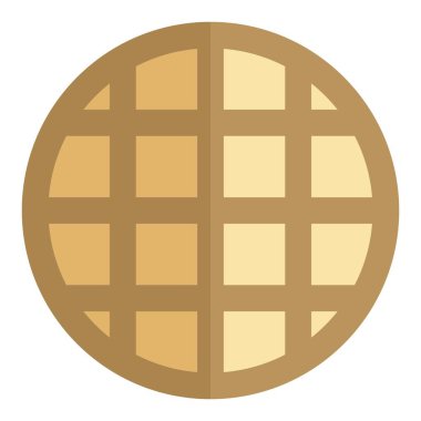 Yummy sweet waffle served as dessert.