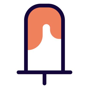 Icey gelato with cream dripping off