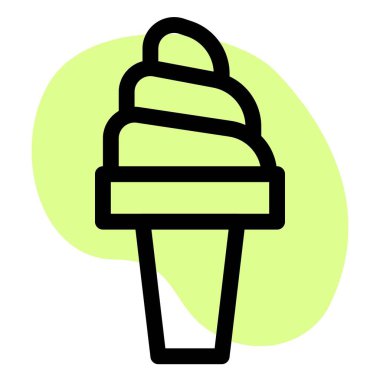 Yummy twisted ice cream cone.
