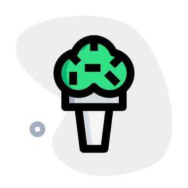 Sprinkled refreshing soft serve ice cream.