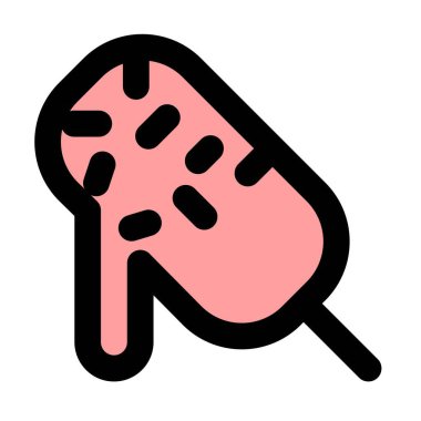 Chocolate chipped ice bar with mint flavor.