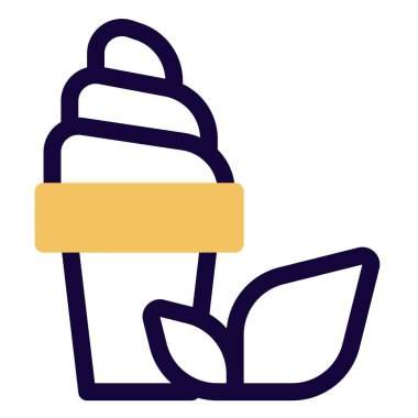 Peppermint flavored ice cream swirl