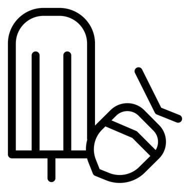 Tropical nut along with flavored ice pop.