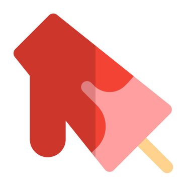 Delicious chocolate bar on stick.