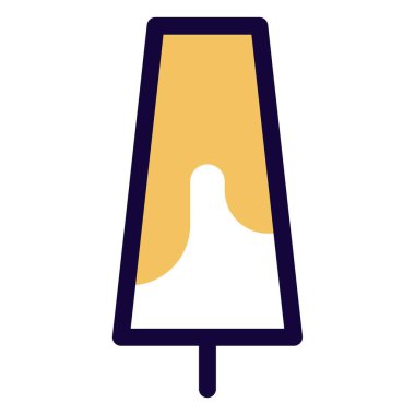 Cold ice bar with cream melting off