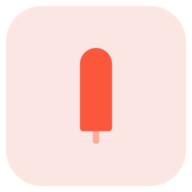 Luscious juicy ice pop molded in stick