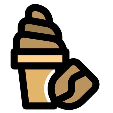 Creamy soft serve with walnut flavoring