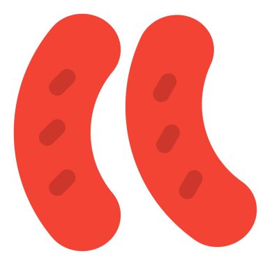 Yummy grilled hot sausages ready to serve.