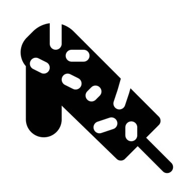 Creamy choco chips bar on stick.