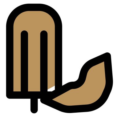 Frozen ice candy stick in yam flavor