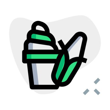 Healthy corn with soft serve ice cream.