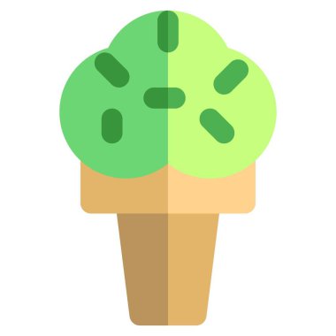 Sprinkled refreshing soft serve ice cream.