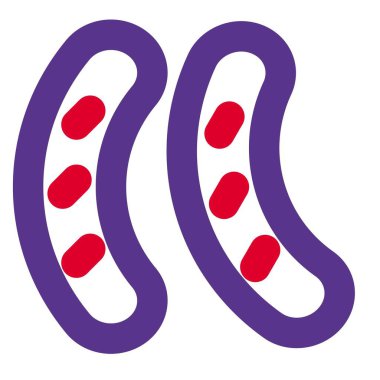 Yummy grilled hot sausages ready to serve.