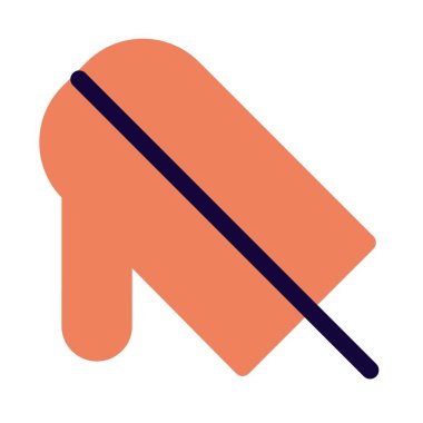 Melting mango ice candy on stick.