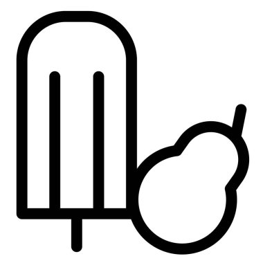 Rich pear fruit with frozen summer ice bar.