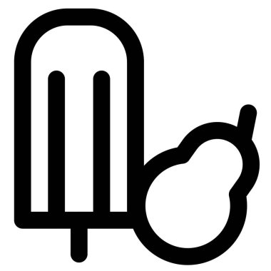 Rich pear fruit with frozen summer ice bar.