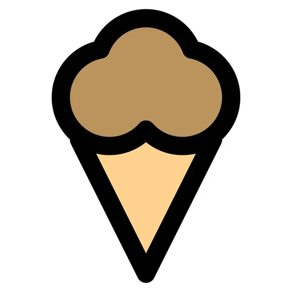 Famous Creamy Soft Serve Ice Cream — Stok Vektör
