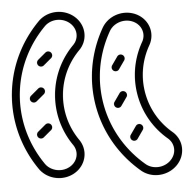 Yummy grilled hot sausages ready to serve.