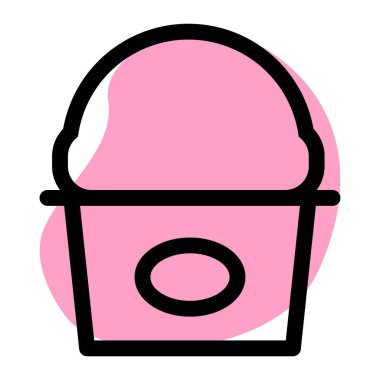 Tasty fluffy ice cream cup served.