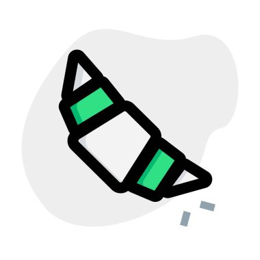 Freshly baked french buttery croissant.