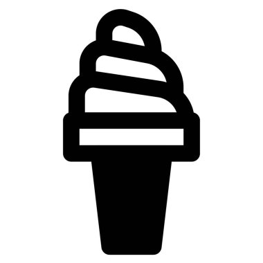 Yummy twisted ice cream cone.