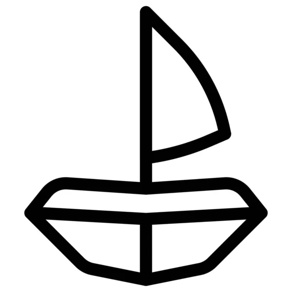 Yatch Ένα Αιολικό Σκάφος — Διανυσματικό Αρχείο