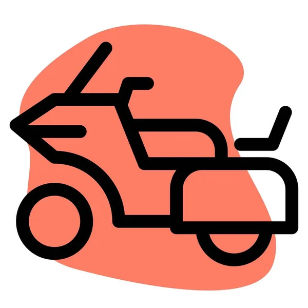 Bicicleta Turismo Con Caja Lateral Alforjas — Archivo Imágenes Vectoriales