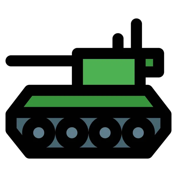 Geniş Kalibreli Güçlü Bir Tank — Stok Vektör