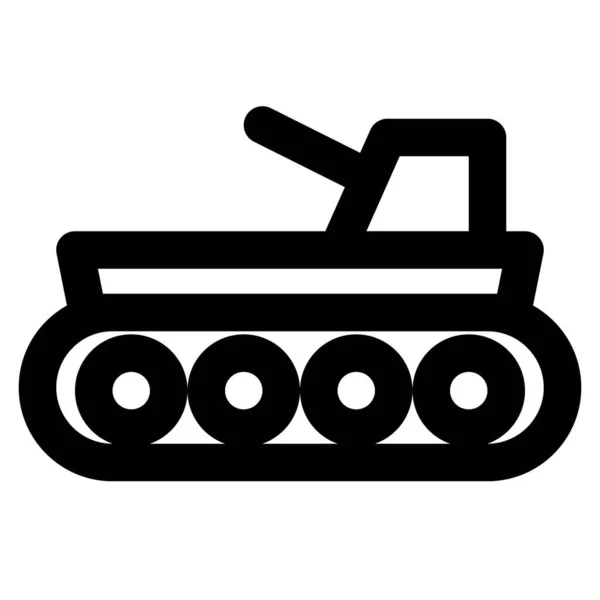 Танк Полностью Гусеничный Бронированный Истребитель — стоковый вектор