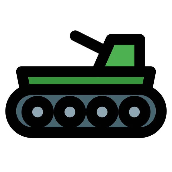 Tanque Veículo Combate Blindado Totalmente Controlado — Vetor de Stock