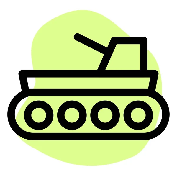 Tanque Vehículo Blindado Combate Completamente Rastreado — Vector de stock