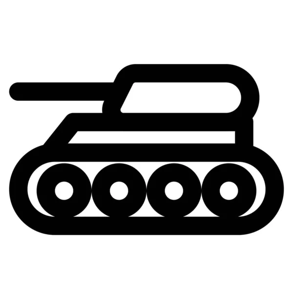 Tanque Veículo Militar Blindado — Vetor de Stock