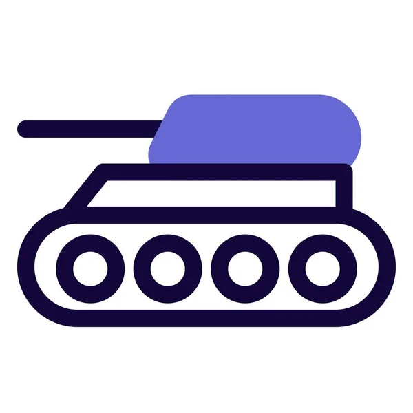 Panzer Ein Gepanzertes Militärfahrzeug — Stockvektor