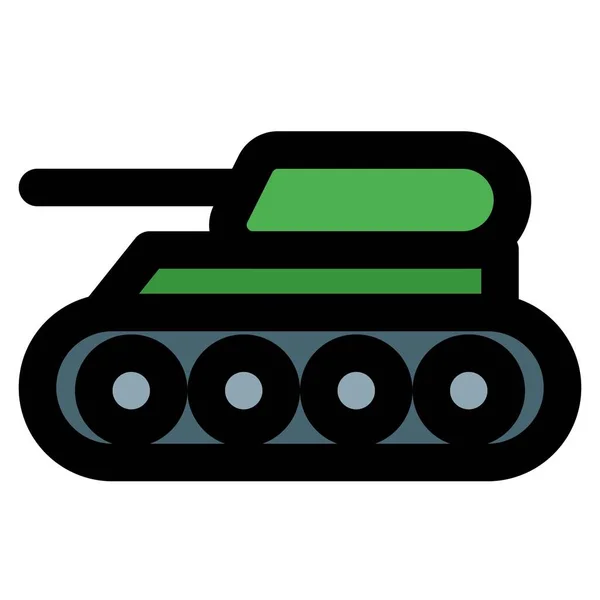 Tank Zırhlı Bir Askeri Araç — Stok Vektör